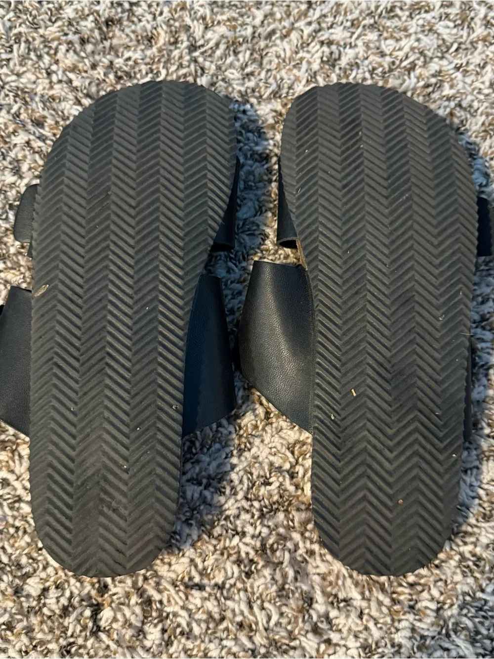 Old Navy Black Double-Buckle Slide Sandals